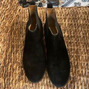 Lucky Brand Black Suede Booties women’s 8 Never Worn 🥰 NWOT